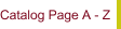 Catalog Page A - Z